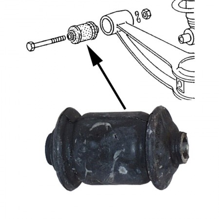 Silentblocs de triangle de suspension avant inférieur pour VW Transporter T3 1.6-2.1 (incl. D) 05/79-07/92 - Référence du produit : 251407183, 251-407-183