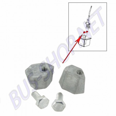 Guide levier, VW Transporter T25, boîte manuelle 5 rapports, jeu excessif, référence 251711173C.