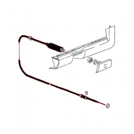 Câble d'aide au démarrage, démarrage à froid, VW Bus T3, T25 Diesel, 4870 mm, 4 870 mm, 09/79-07/92, Syncro, 251711501E, 251 711 501 E