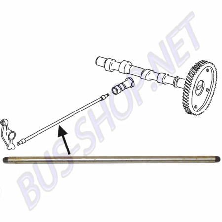 tige de poussoir VW, 279 mm, moteurs 1.3-1.6, 1965-1979, 311109301A, 311 109 301 A, VW Coccinelle, Combi Split, VW Combi T2, Karmann Ghia, 181, Buggy, Baja.