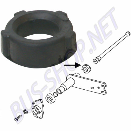 Silentbloc Crénelé de Suspension Arrière pour Volkswagen / Porsche 356 (1959-1965) et 924, Réf : 311511245
