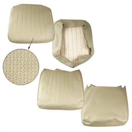 Housses de sièges avant gauche et droit pour Combi 68-72 en vinyle gauffré beige 211881002EBG 211 881 002EBG