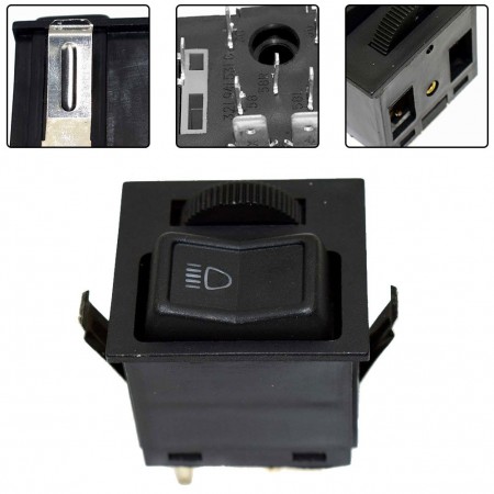 Interrupteur de Phares avec Variateur pour Volkswagen Golf 1 et LT, Référence 321941531K