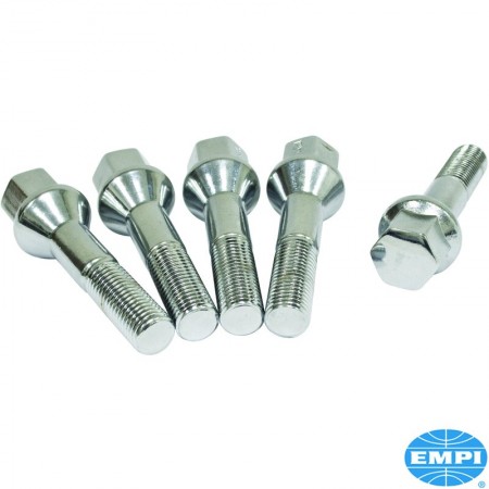 Set de 5 boulons de roue, Appui Conique 60°, 12x1.5x47mm, Tête 17mm, 5x205, EMPI, 70-2875-0, 70 2875 0