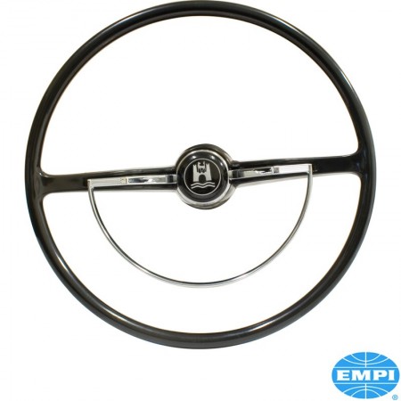 Volant EMPI Noir pour Volkswagen Cox, Ghia et Type 3, 8.1959-7.1971