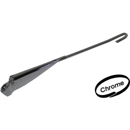 Bras d'essuie-glace droit chromé pour Coccinelle 1970-1972 - Fixation par écrou bombé - Longueur : 260 mm