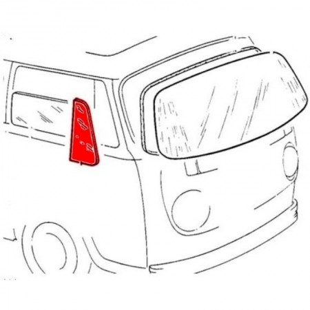 Vitre de déflecteur fixe avant droit 211845252D Sur www.bus-shop.net