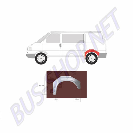  Panneau T4, 701809161A, Réparation VW, Aile Arrière Gauche
