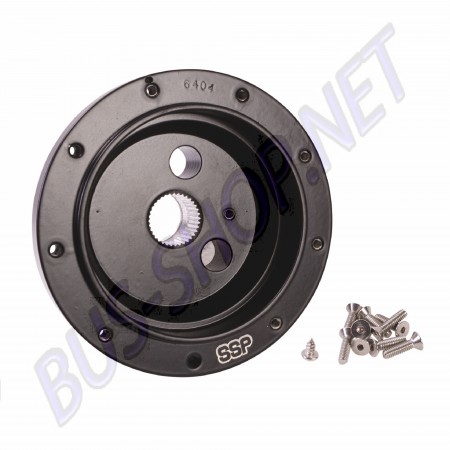 Moyeu alu noir pour volant SSP avec 9 vis Combi 68->74 AC400056 Sur www.bus-shop.net