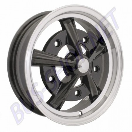 Jante-SSP-RADAR-Noire-Bord-Poli-5X205-15Pouces-Beetle-Ghia-T2