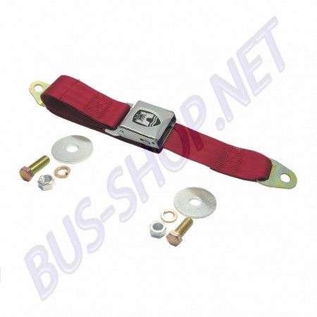 Ceinture sécurité, 2 Points, Rouge, Wolfsburg, Volkswagen, Coccinelle, Karmann, Combi, Type 3, 181, Non homologuée.