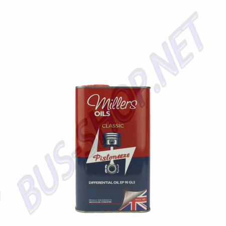 Millers Oil Classic Pistoneeze, huile différentielle GL5 90W, haute charge, transmissions hypoïdes.
