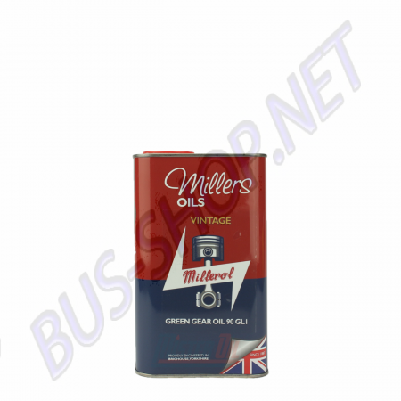 Millers Oil Vintage Green Gear Oil, huile de transmission GL1 90W, huile pour véhicules anciens, API GL-1.