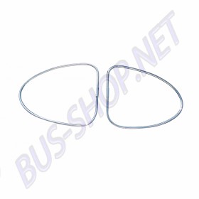 Set de 2 moulures chromées métalliques pour lunette arrière Volkswagen Coccinelle Berline (-03/1953)