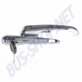 Kit 2 Poignées de porte chromées avec serrure/clés Combi de 08/68 a 07/79 et  Type 181/Kübel