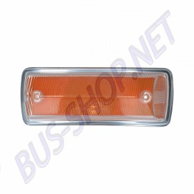 Cabochon de clignotant orange gauche pour Combi 08/67-07/72, Vitre orange de clignotant avant gauche qualité origine avec homologation 'E'