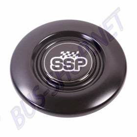 Bouton de Klaxon SSP en Aluminium Noir Brillant, pour Volants 6 Boulons, Coccinelle, T25/T3, Karmann Ghia