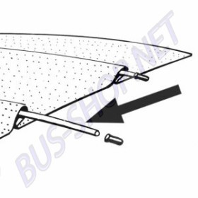Tiges Tendeurs/Baleines en Métal pour Ciel de Toit Volkswagen Coccinelle Berline/Coupé - 3,95 x 1220 mm (6 Pièces)