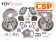 Kit de freins, Conversion, CSP, 5x205, Volkswagen Combi, 1955-1963, Jantes Tôle, 14 pouces,