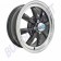Jante EMPI, 8 Branches, Aluminium Noir, Bordure Polie, 15 pouces, Volkswagen Coccinelle, Karmann Ghia, Cache-moyeu, Valve chromée, 00-9682-0, 00.9682.0