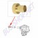 Guide, bague, boîte de vitesses, Volkswagen, Coccinelle, Combi, joint spi, 1969-1979, 001301209, 001 301 209