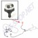 Gicleur de lave-glace chromé double réglable pour Volkswagen 111955993W