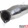 Convertisseur catalytique sport, 100 cellules, en acier inoxydable poli pour Porsche 911/930 (2.7, 3.0, 3.2), 01/63-11/90. Références : 1620301300, 1 620 301 300, 93011323025.