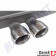 Échappement sport arrière avec double sortie centrale Ø76 mm pour Porsche 911/930 2.0, 2.2, 2.3 (01/63-11/90). Référence : 1620610000, 92.520DUAL.