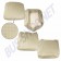 Housses de sièges avant gauche et droit pour Combi 68-72 en vinyle gauffré beige 211881002EBG 211 881 002EBG