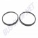 Ensemble de 2 anneaux de phares en aluminium noir, compatibles avec Golf I, II et Cabrio. Référence produit : DM333666052 et DM-333-666-052.